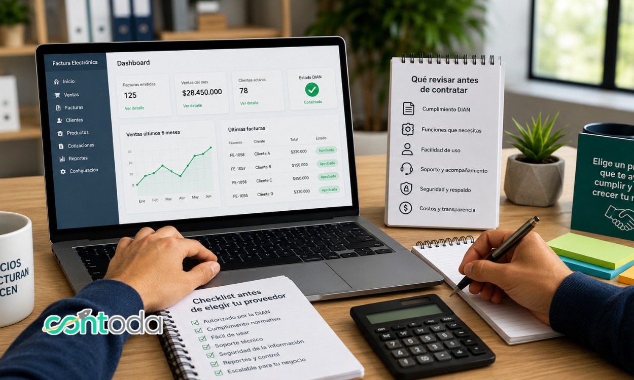 Proveedores de software de factura electrónica en Colombia: qué revisar antes de contratar